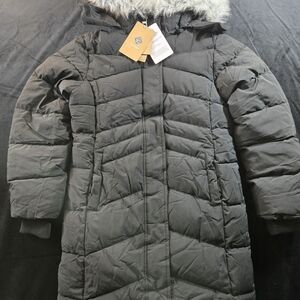 Wantdo Girl's Winter Puffer Jacket Quilted Design Faux fur Detachable Hood 10-12